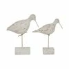 New 😉 Grayson Lane White Polystone Bird Sculptures - Set of 2 🔥