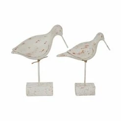 New 😉 Grayson Lane White Polystone Bird Sculptures - Set of 2 🔥