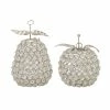 Wholesale 😀 Grayson Lane Silver Metal Fruit Sculptures - Set of 2 🤩
