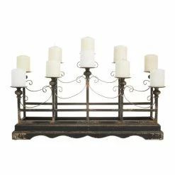 Best deal ✔️ Grayson Lane 10-Candle Black Metal Candelabra Candle Holder ⌛