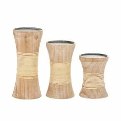 Buy π Grayson Lane Brown Wooden Pillar Candle Holder - Set of 3 π 9 Buy π Grayson Lane Brown Wooden Pillar Candle Holder - Set of 3 π -GRAYSON LANE Sales 2022 330859779 AlternateImage5 l