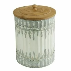Budget 👏 Grayson Lane White Metal Decorative Jars - Set of 3 💯 -GRAYSON LANE Sales 2022 330859811 AlternateImage4 l