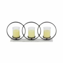 Best Pirce ✔️ Grayson Lane 3-Candle Black Aluminum Votive Candle Holder 🥰