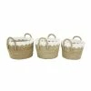 Wholesale 🌟 Grayson Lane Brown Sea Grass Storage Baskets - Set of 3 👍