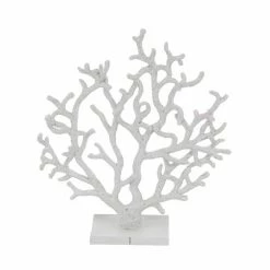Promo 🌟 Grayson Lane White Polystone Coral Sculpture 🎁