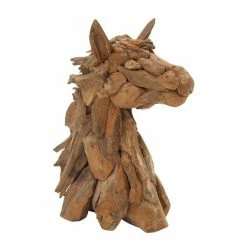 Best Pirce π Grayson Lane Brown Teak Wood Horse Sculpture π