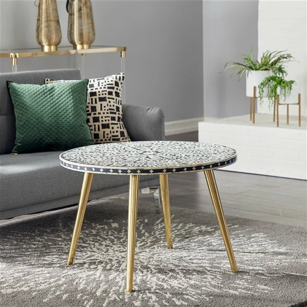 Budget ⌛ Grayson Lane White and Black Wood Coffee Table 😉 2 Budget ⌛ Grayson Lane White and Black Wood Coffee Table 😉 - Image 2