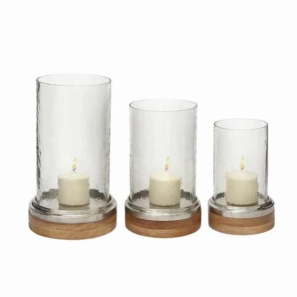 Cheap ⭐ Grayson Lane 1-Candle Glass Hurricane Candle Holder - Set of 3 😍 1 Cheap ⭐ Grayson Lane 1-Candle Glass Hurricane Candle Holder - Set of 3 😍