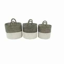 Best Pirce 🤩 Grayson Lane White Sea Grass Storage Baskets - Set of 3 🌟 -GRAYSON LANE Sales 2022 330859868 AlternateImage6 l