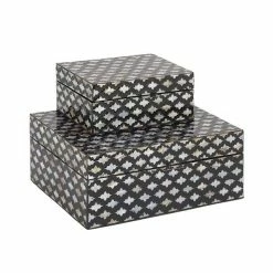 Best Sale ✨ Grayson Lane Black Mother of Pearl Boxes - Set of 2 💯 -GRAYSON LANE Sales 2022 330859881 AlternateImage4 l