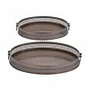Buy 👍 Grayson Lane Traditional Brown Metal Trays - Set of 2 🥰