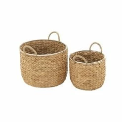 Wholesale 😀 Grayson Lane Tan Sea Grass Storage Baskets - Set of 2 🎁