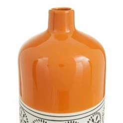 Buy 👏 Grayson Lane White and Orange Stoneware Vase 🛒 -GRAYSON LANE Sales 2022 330859894 AlternateImage2 l