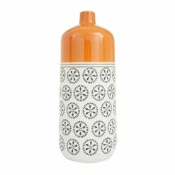 Buy 👏 Grayson Lane White and Orange Stoneware Vase 🛒 -GRAYSON LANE Sales 2022 330859894 AlternateImage4 l