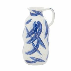Best Sale ⭐ Grayson Lane Blue Contemporary Ceramic Vase 👏 -GRAYSON LANE Sales 2022 330859895 AlternateImage4 l