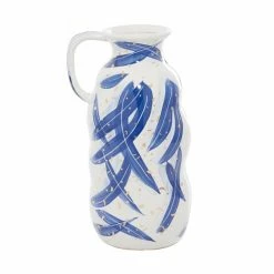 Best Sale ⭐ Grayson Lane Blue Contemporary Ceramic Vase 👏