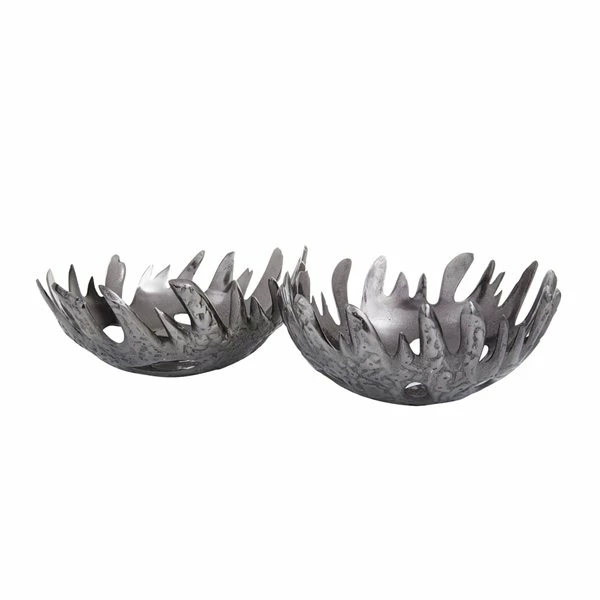 Hot Sale ๐ Grayson Lane Grey Aluminum Decorative Bowls - Set of 2 โญ 1 Hot Sale ๐ Grayson Lane Grey Aluminum Decorative Bowls - Set of 2 โญ