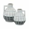 Budget 🧨 Grayson Lane Grey Ceramic Vases - Set of 2 ⌛