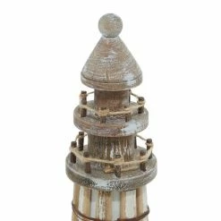 Promo 🥰 Grayson Lane White Wood Lighthouse Sculptures - Set of 2 🔥 -GRAYSON LANE Sales 2022 330859910 AlternateImage2 l