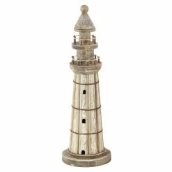 Promo 🥰 Grayson Lane White Wood Lighthouse Sculptures - Set of 2 🔥 -GRAYSON LANE Sales 2022 330859910 AlternateImage3 l