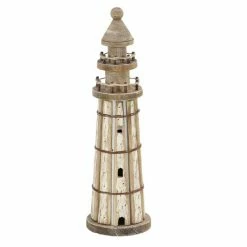 Promo 🥰 Grayson Lane White Wood Lighthouse Sculptures - Set of 2 🔥 -GRAYSON LANE Sales 2022 330859910 AlternateImage4 l
