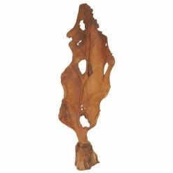 Cheapest 👏 Grayson Lane Brown Teak Wood Leaf Sculpture 😍