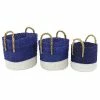 Cheapest 🎉 Grayson Lane Blue Sea Grass Storage Baskets - Set of 3 ⌛