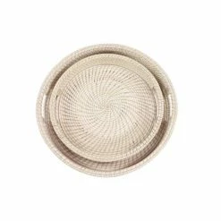 Coupon 🔔 Grayson Lane Boho Cream Wood Trays - Set of 2 🧨 -GRAYSON LANE Sales 2022 330859932 AlternateImage4 l
