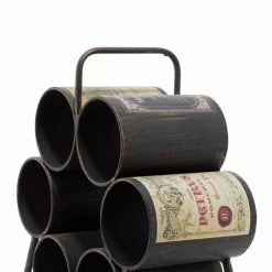 Brand new 👍 Grayson Lane 6-in x 14-in Black Metal Wine rack 🔔 -GRAYSON LANE Sales 2022 330859939 AlternateImage2 l