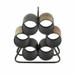 Brand new 👍 Grayson Lane 6-in x 14-in Black Metal Wine rack 🔔 -GRAYSON LANE Sales 2022 330859939 AlternateImage4 l