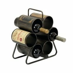 Brand new 👍 Grayson Lane 6-in x 14-in Black Metal Wine rack 🔔