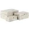 Wholesale 🔥 Grayson Lane Natural White Mango Wood Boxes - Set of 3 ⌛