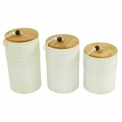 Best deal 🔥 Grayson Lane White Ceramic Decorative Jars - Set of 3 ⌛ 9 Best deal 🔥 Grayson Lane White Ceramic Decorative Jars - Set of 3 ⌛ -GRAYSON LANE Sales 2022 330859958 AlternateImage4 l