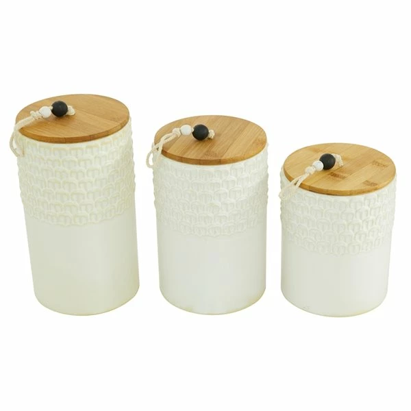 Best deal 🔥 Grayson Lane White Ceramic Decorative Jars - Set of 3 ⌛ 5 Best deal 🔥 Grayson Lane White Ceramic Decorative Jars - Set of 3 ⌛ - Image 5