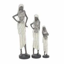 Deals 🛒 Grayson Lane White Polystone Women Sculptures - Set of 3 ⭐