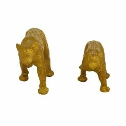 New 🎁 Grayson Lane Gold Polystone Leopard Sculptures - Set of 2 🛒 -GRAYSON LANE Sales 2022 330859973 AlternateImage3 l