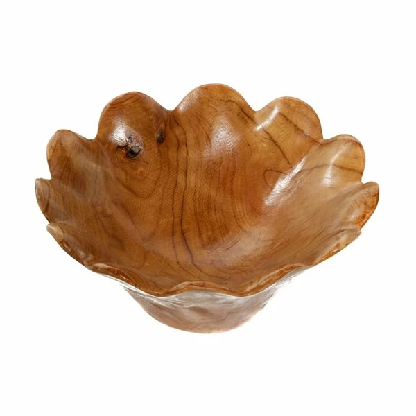 Hot Sale 🛒 Grayson Lane Brown Teak Wood Decorative Flower Bowls - Set of 3 🎉 3 Hot Sale 🛒 Grayson Lane Brown Teak Wood Decorative Flower Bowls - Set of 3 🎉 - Image 3