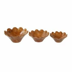 Hot Sale 🛒 Grayson Lane Brown Teak Wood Decorative Flower Bowls - Set of 3 🎉 9 Hot Sale 🛒 Grayson Lane Brown Teak Wood Decorative Flower Bowls - Set of 3 🎉 -GRAYSON LANE Sales 2022 330859980 AlternateImage4 l