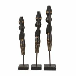 Budget 😍 Grayson Lane Black Wood Women Sculptures - Set of 3 ✔️ -GRAYSON LANE Sales 2022 330859995 AlternateImage3 l