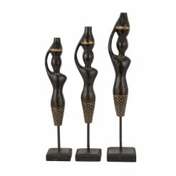 Budget 😍 Grayson Lane Black Wood Women Sculptures - Set of 3 ✔️ -GRAYSON LANE Sales 2022 330859995 AlternateImage5 l
