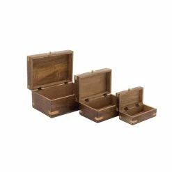 Best reviews of 👍 Grayson Lane Traditional Brown Mango Wood Boxes - Set of 3 🎁 -GRAYSON LANE Sales 2022 330859996 AlternateImage5 l