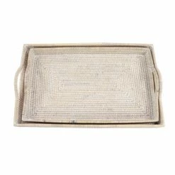 Cheap ✨ Grayson Lane Cream Wood Trays - Set of 2 😉 -GRAYSON LANE Sales 2022 330859999 AlternateImage4 l