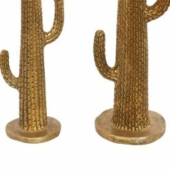 Budget 💯 Grayson Lane Gold Polystone Cactus Sculptures - Set of 2 🔥 -GRAYSON LANE Sales 2022 330860006 AlternateImage2 l