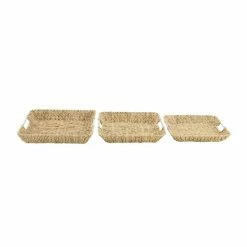 Budget 😍 Grayson Lane Sea Grass Trays - Set of 3 ⭐ -GRAYSON LANE Sales 2022 330860008 AlternateImage4 l