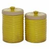 Best deal 🥰 Grayson Lane Yellow Ceramic Decorative Jars - Set of 2 🎉