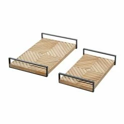 Flash Sale ⌛ Grayson Lane Brown Wood Trays - Set of 2 🌟 -GRAYSON LANE Sales 2022 330860016 AlternateImage4 l