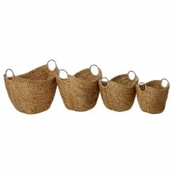 Hot Sale ⌛ Grayson Lane Brown Sea Grass Storage Baskets - Set of 4 ⭐ -GRAYSON LANE Sales 2022 330860020 AlternateImage6 l