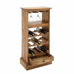 Best reviews of 🛒 Grayson Lane 11-in x 44-in Brown Wood Wine rack ✔️ -GRAYSON LANE Sales 2022 330860021 AlternateImage4 l