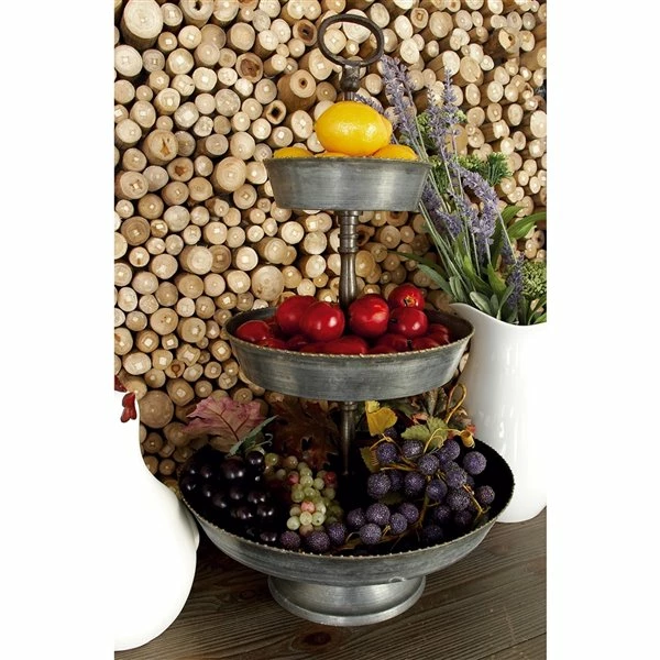 Best deal 😍 Grayson Lane Grey Iron 3-Tier Tray Stand ⭐ 2 Best deal 😍 Grayson Lane Grey Iron 3-Tier Tray Stand ⭐ - Image 2