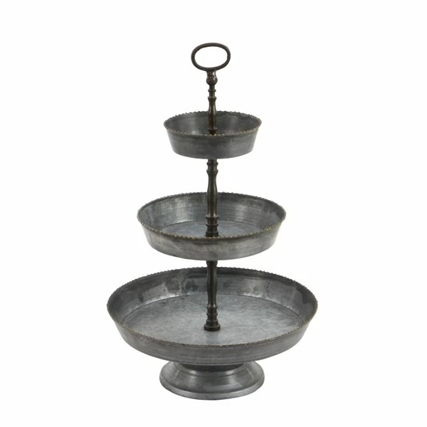 Best deal 😍 Grayson Lane Grey Iron 3-Tier Tray Stand ⭐ 5 Best deal 😍 Grayson Lane Grey Iron 3-Tier Tray Stand ⭐ - Image 5